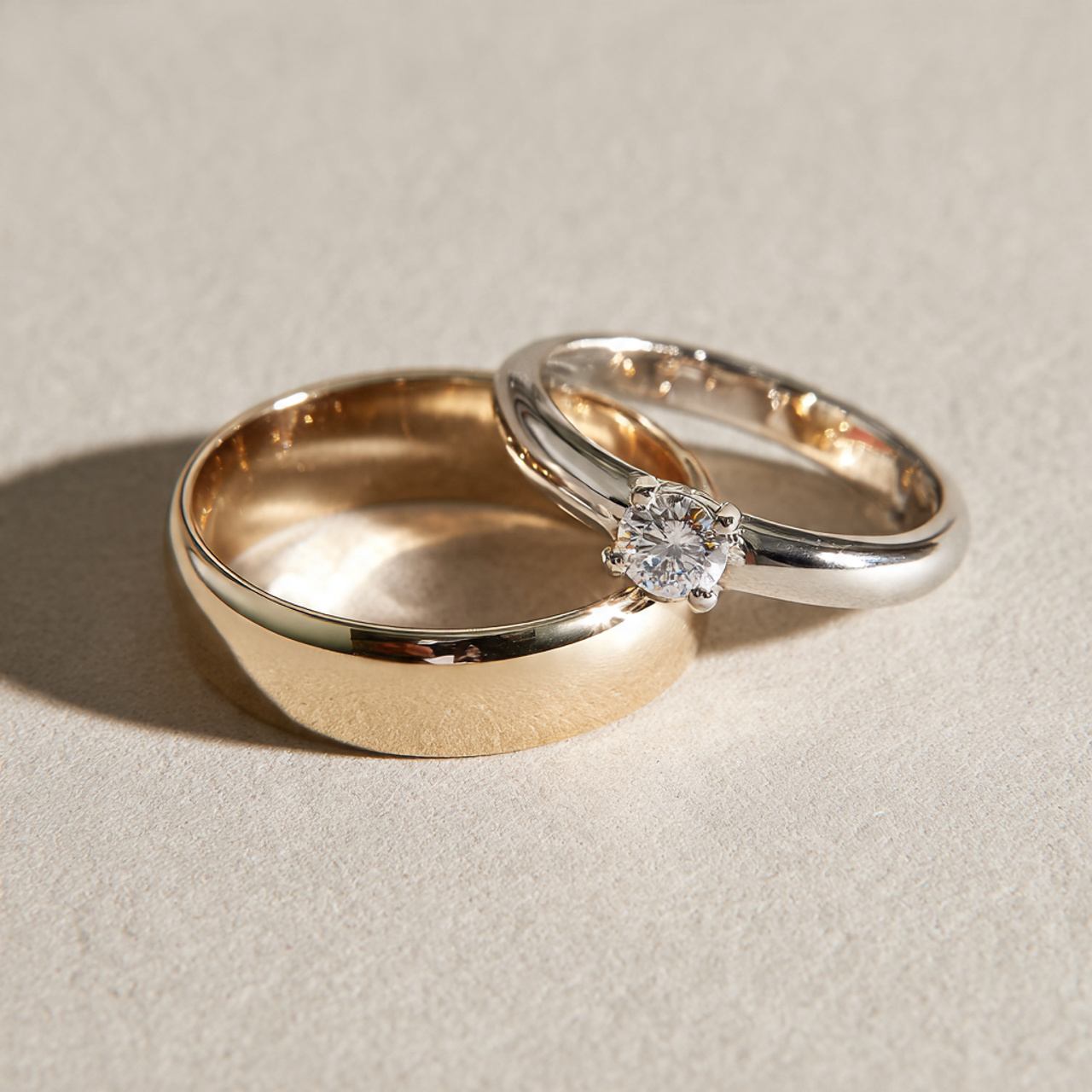 ALIANZA CON DIAMANTES